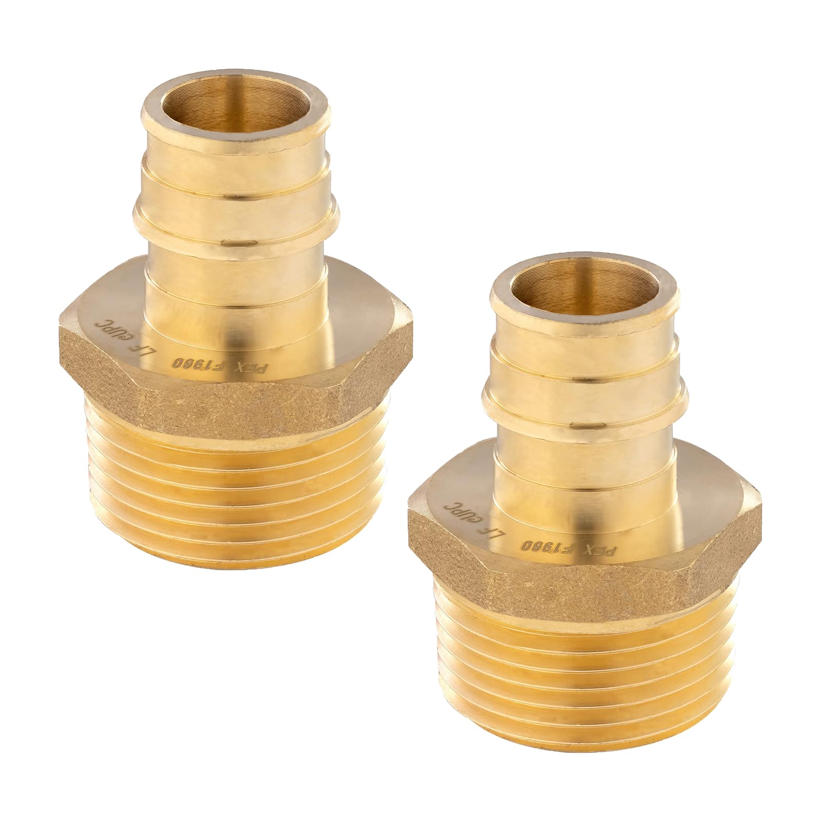 HeSun 2-PCs PEX Expansion Inlet Angle Stop Valve, Quarter-Turn 1/2" PEX