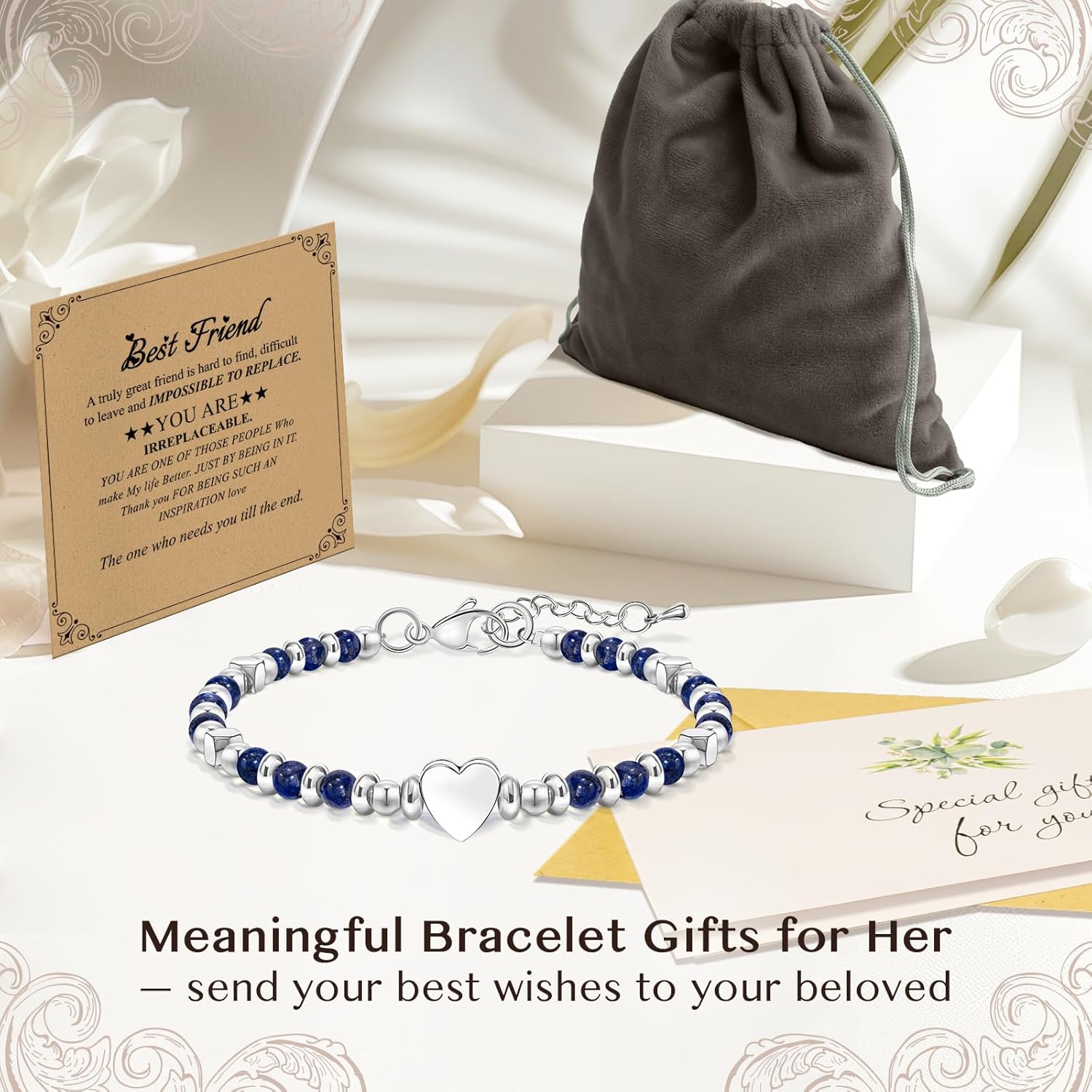 Inspirational Gifts Bracelets for Women: Healing Natural Stone Beaded Bracelets - Valentines Mothers Day Birthday Graduation Christmas Gifts for Women Friends Mom Daughter Sister Bestie - Image 5