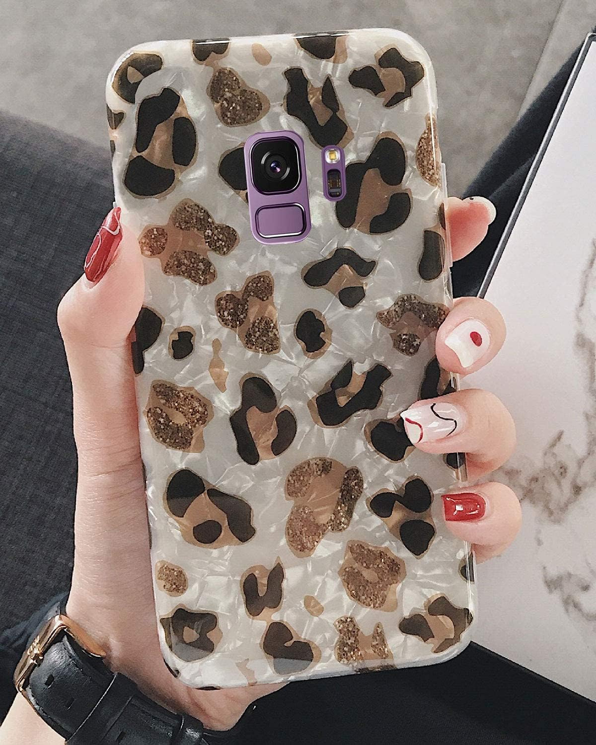 J.west Galaxy S9 Case, S9 Case Luxury Sparkle Cute Case for Girls Bling Pattern Slim Flexible Clear Shockproof TPU Soft Rubber Silicone Cover Protective Phone Case for Samsung Galaxy S9 (Sparkle)