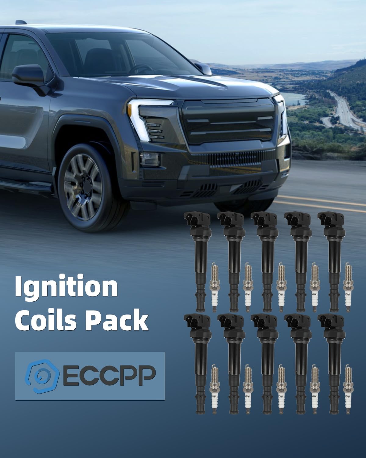 ECCPP 10 ignition coils with 10 iridium Spark Plugs,UF572,coils packs,for B-MW M6 5.0LL 2006-2010,for B-MW M5 5.0LL 2006 2207 2008 2009 2010,UF572