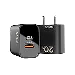 Noise 20W Fast Charger Adapter: Dual Ports (USB-C & USB-A), BIS Certified, Compatible with iPhones, Samsung & Android Users, PD 3.0, QC 3.0 with Overheat/Overcharge Protection (Black)