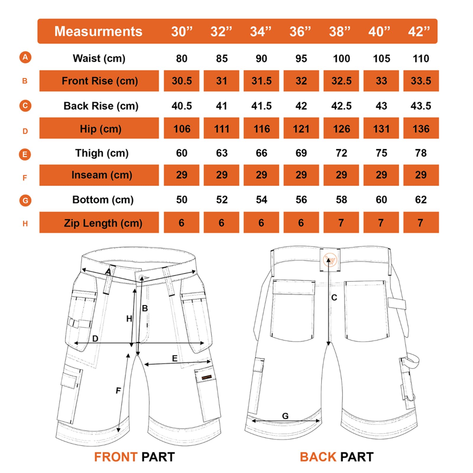 WRIGHT FITS WrightFits Short de Travail Pro Builder pour Hommes - Noir - Short Poches Multiples d'été Cargo de pour travaux Lourds