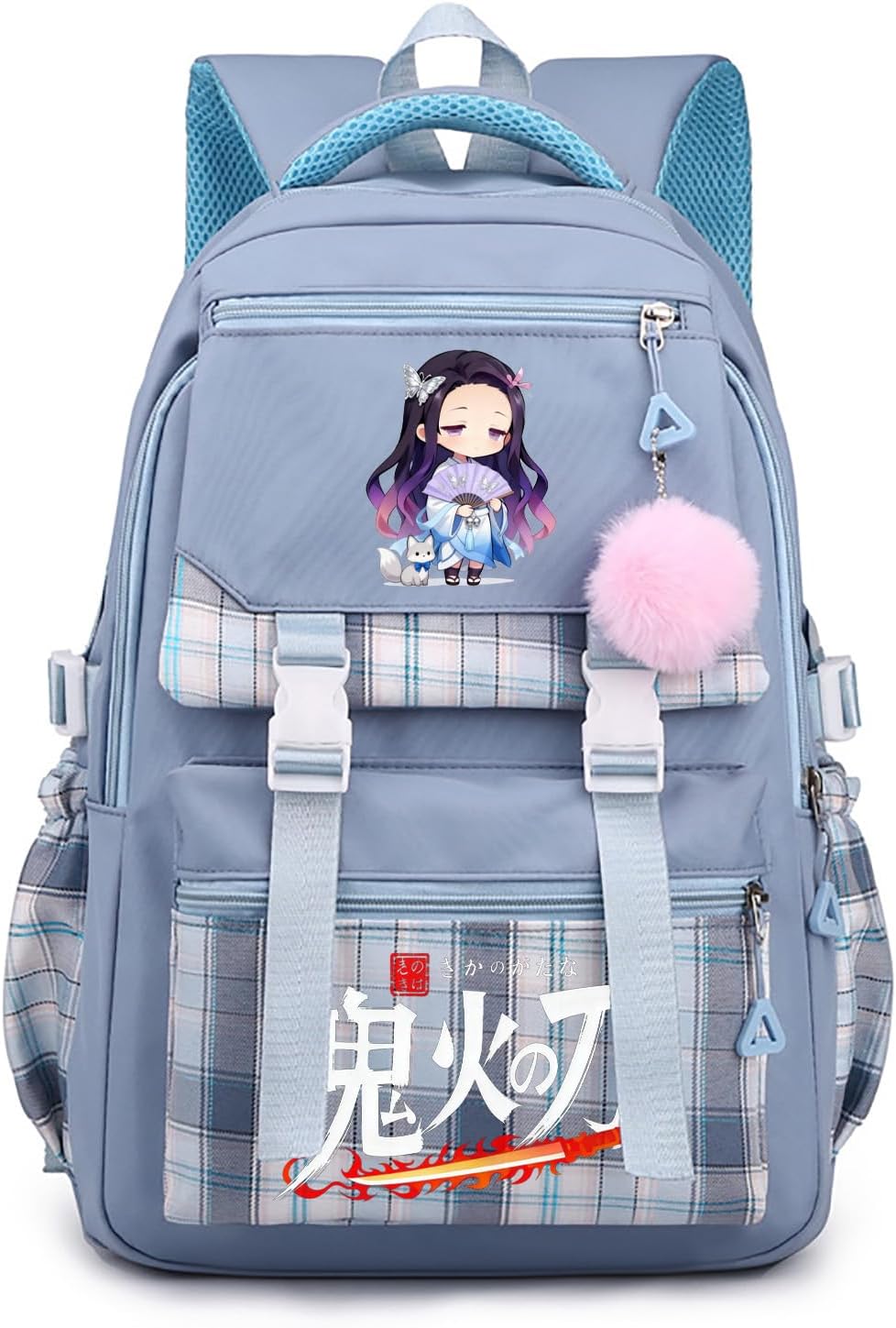 ZJYJING Anime Backpack for Girls - Cute Kids Schoolbag - Casual Daypack Bookbag for Teen Girls (Black)