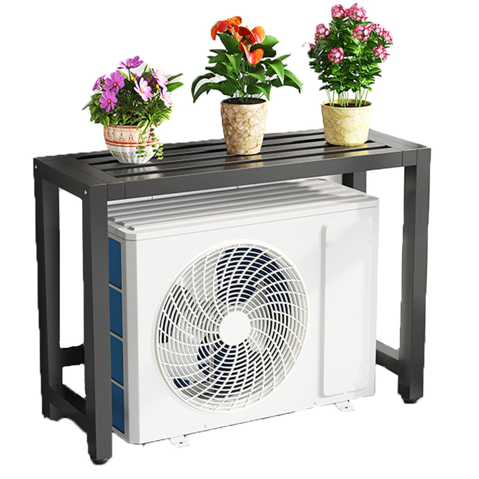 Metallene Verkleidung Klimaanlage Außengerät, Gartendekoration Klima Abdeckung, Blumenständer aus Eisen Veranden, Terrassen, Balkone Und Gärten(39x14x35in/100x35x90cm)