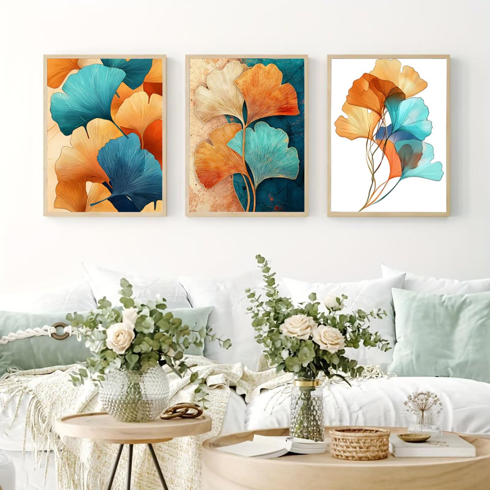 Generico Cnyaunfi 3 Pezzi Pianta Pittura Diamante Fai-Da-Te, 5D Verde Diamond Painting Kit Completo per Hobby Creativi Adulti, Per La Decorazione Della Parete Di Casa 70x90cm YF-3524