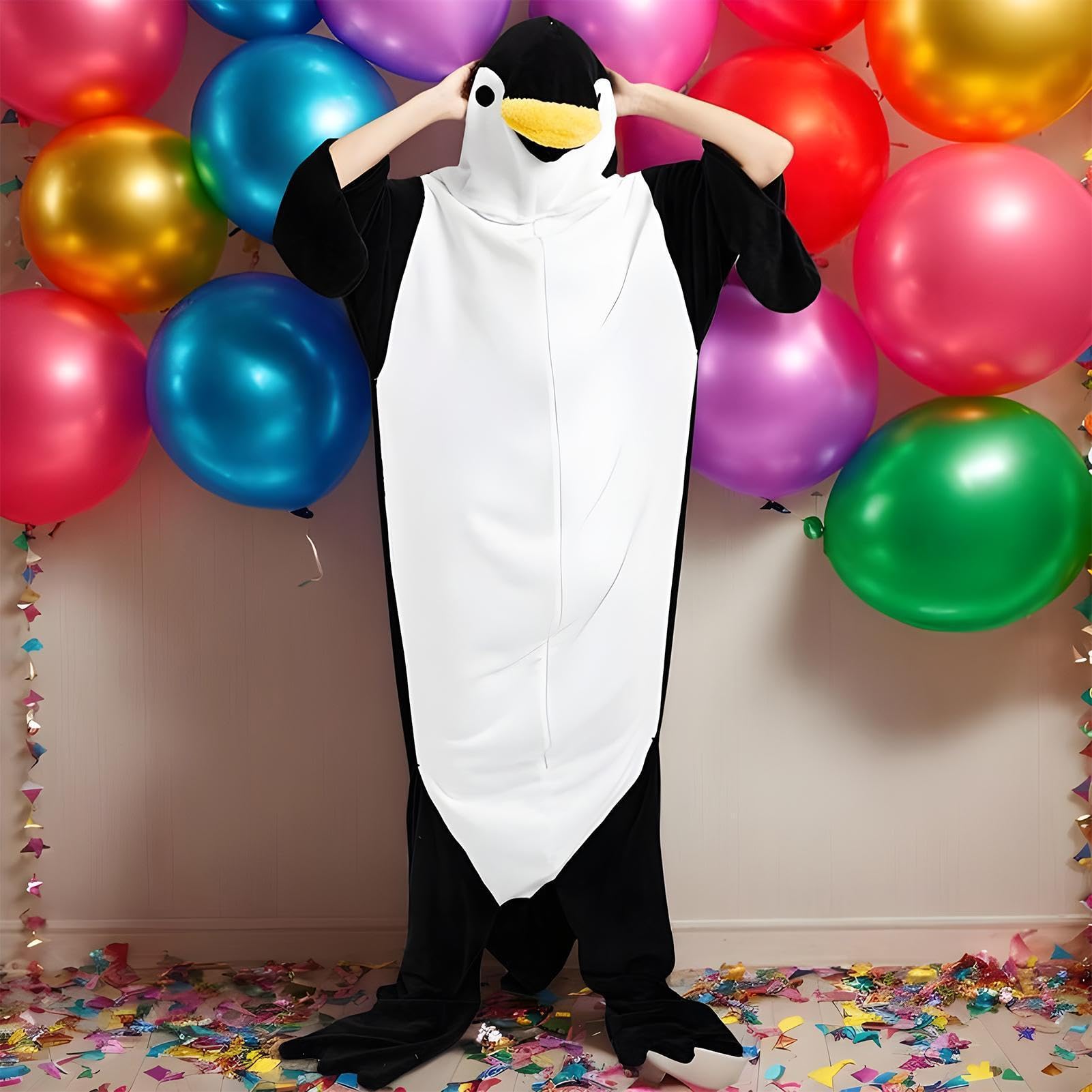 Pingüino Onesie para adultos y mujeres, pijamas de animales, body saco de