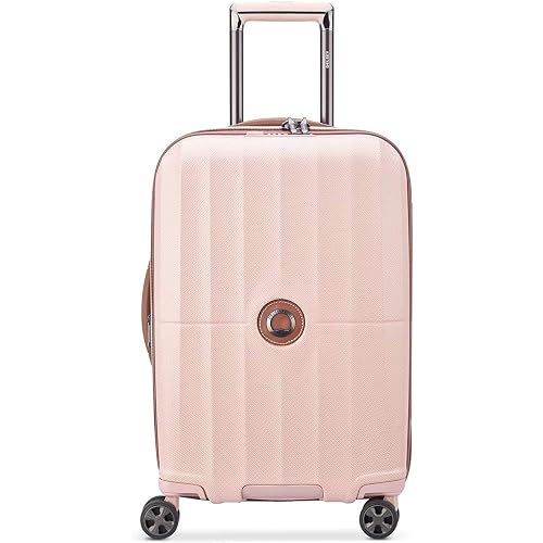 DELSEY PARIS Carrousel Hardside Expandable Luggage with Spinner Wheels, Pink, Checked-Medium 24 Inch