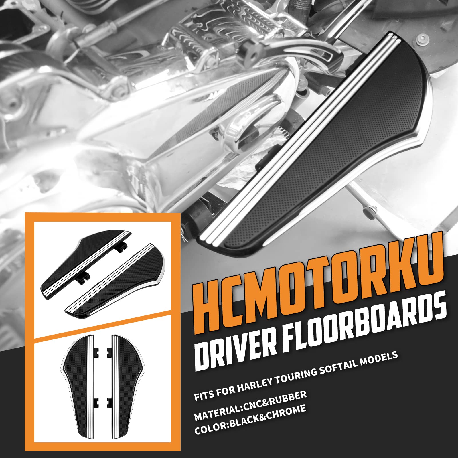 Acheter Repose-pieds Universel Pour Moto, Support De Protection Pour Moteur D'autoroute, Pour Harley, Honda, Kawasaki, Suzuki, 1 1/4 , 32mm, Noir Chromé