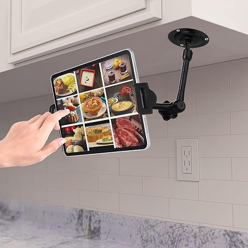 Miniatura 2 de Soporte de pared para tablet con base de taladro para iPad de 7 a 12.9 pulgadas, Galaxy Tabs, Google Nexus7-11Fire HDe-ReaderLED