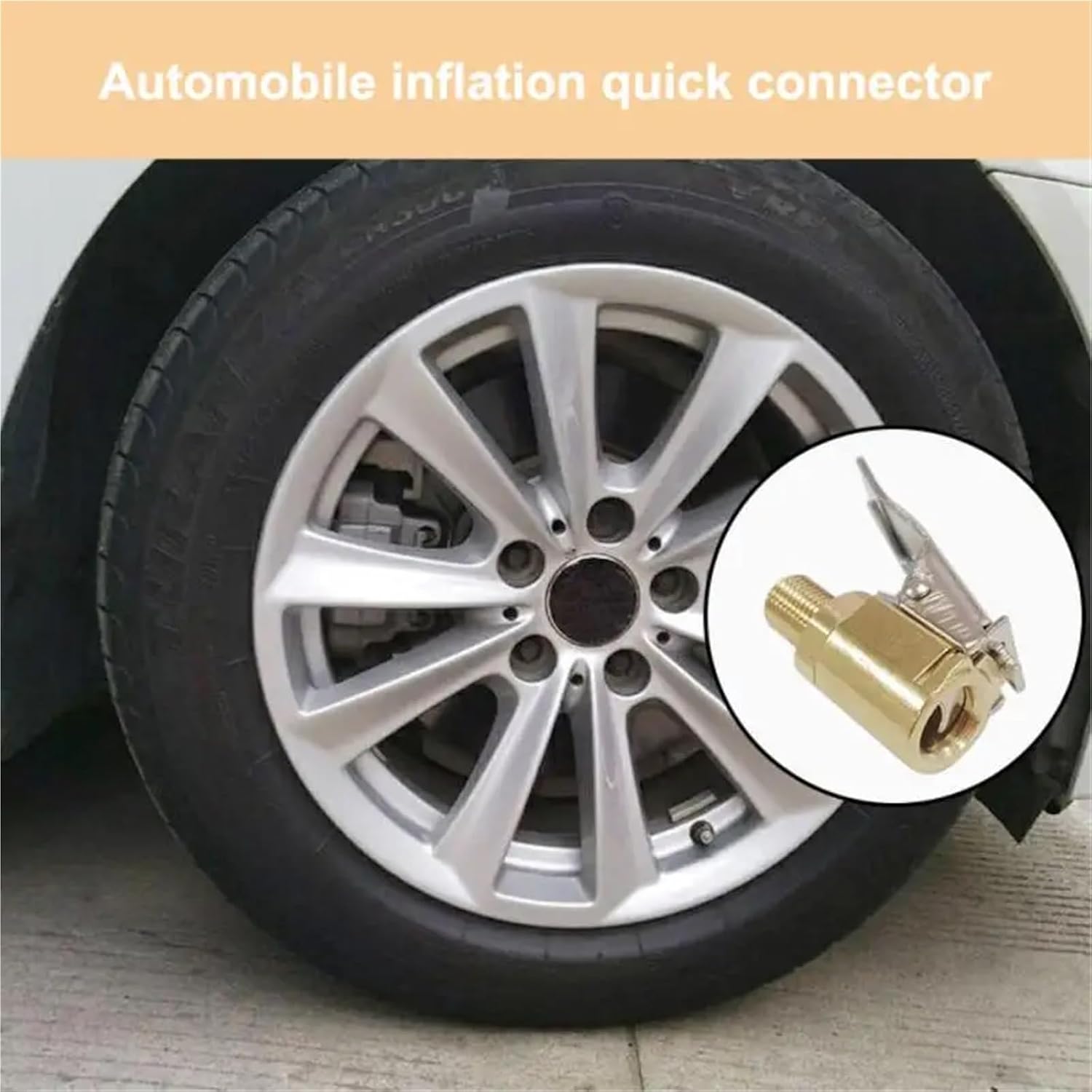 6-Pack Brass Tire Inflator Chuck, 8mm/13mm Valve Adapter for Car Air Pump