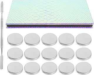 FOMIYES Paleta Magnética Profissional Paleta De Maquiagem Vazia Com Bastão De Sombra E Bandeja De Paleta De Lata Redonda Vazia De 18 Para Blush De Batom De Sombra
