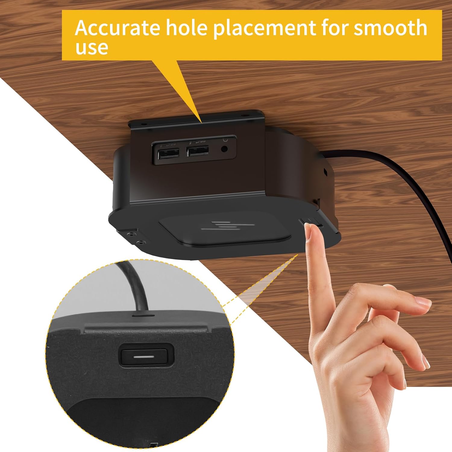Under Desk Mount for Dell WD19 / WD19S / WD19TB / WD19TBS / WD19DCS / WD22TB4/UD22 Docking Station + Power Bricks(for Original180W & 130W) and Under Desk Mount Holder for HP USB-C Dock G5