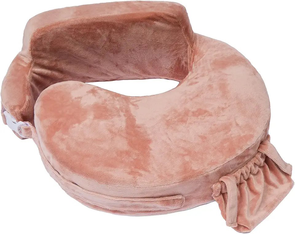 My Brest Friend Super Deluxe Nursing Pillow - Enhanced Comfort & Ergonomic Breastfeeding Pillow for Ultimate Support for Mom & Baby - Adjustable and with Handy Side Pocket, Dusty Rose