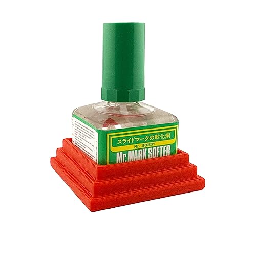 Jeff Did It Paint Bottle Holder - Holds 1 Bottle Compatible with Mr. Hobby Square Bottles with Rubber Feet Anti-Tip Anti Slip Design - 3D Printed