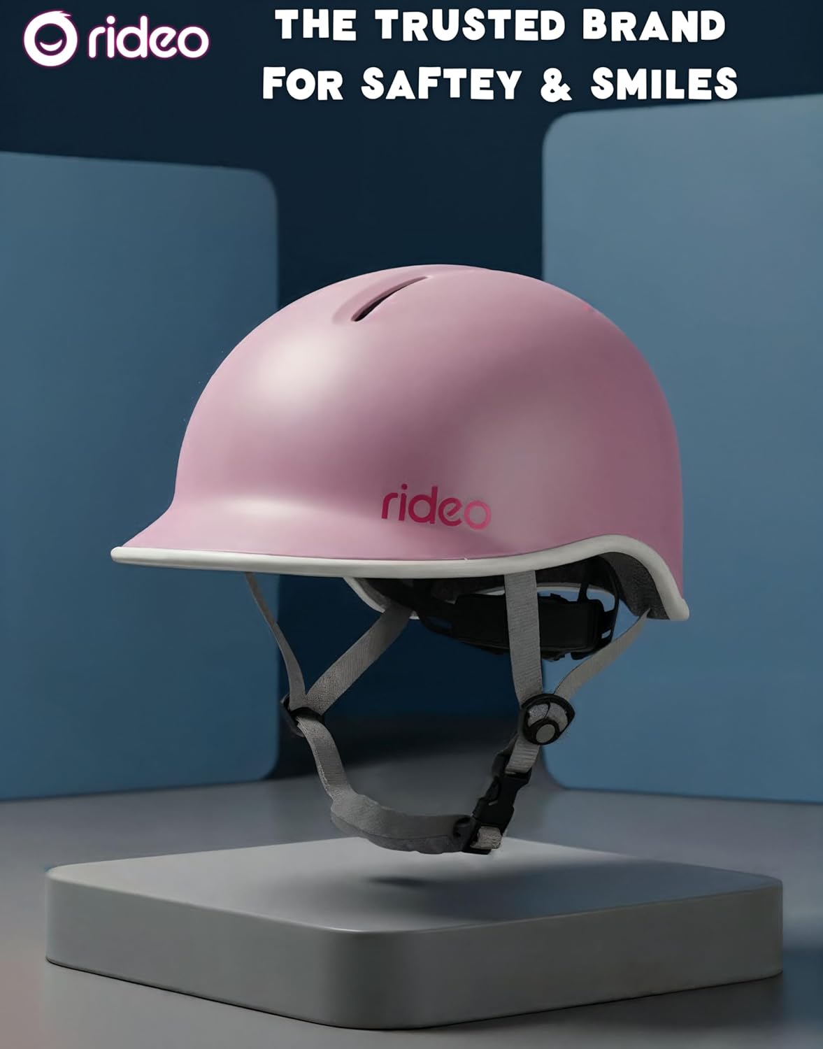 Rideo Kids Bike Helmet for Kids 3-5, Advanced Safety Boys and Girls Helmet, Adjustable & Multi-Sport, Patented Safety Buckle, Toddler to Youth