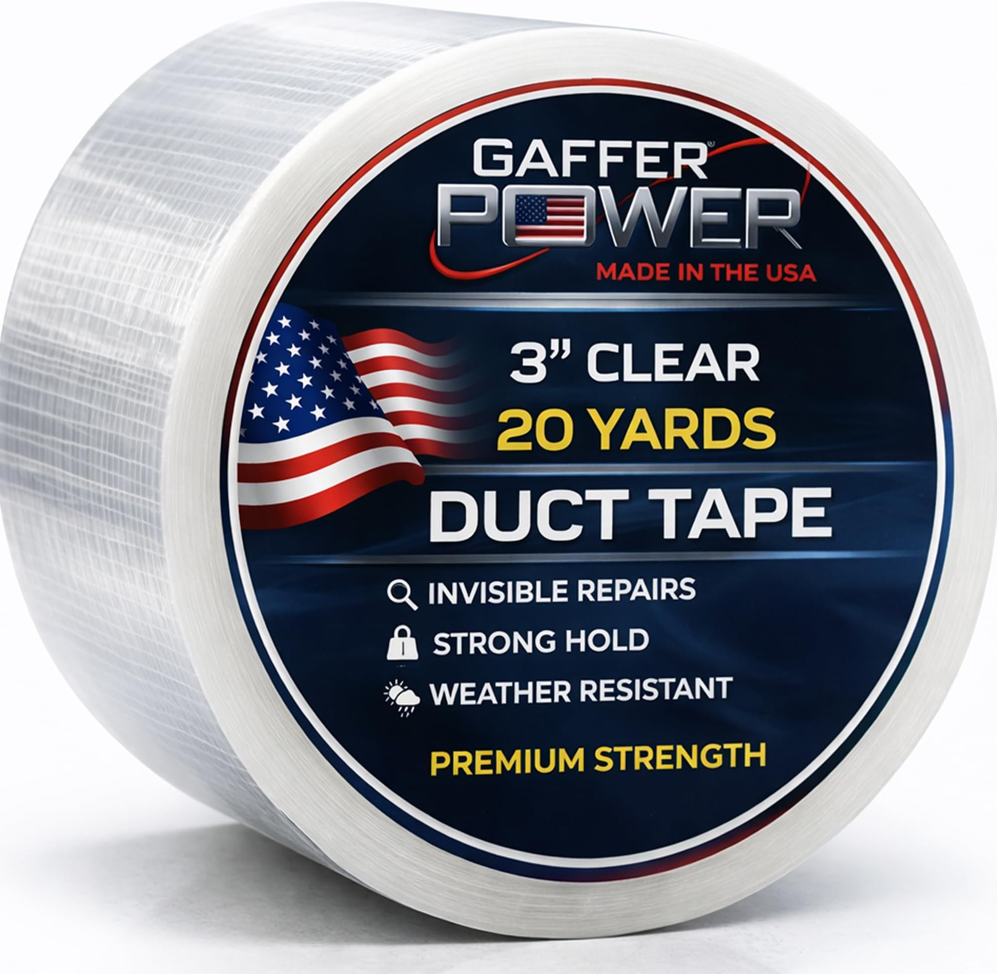Clear Repair Tape 3” x 20 Yards – Transparent Waterproof Duct Tape for Large Repairs, Sealing & Patching – Heavy Duty, Weather Resistant