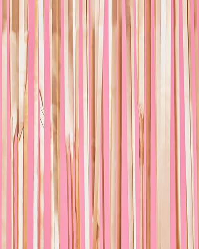 Miniatura 3 de xo, Fetti Cortinas de papel de aluminio con flecos dorados mate, juego de 2 | despedida de soltera, telón de fondo de despedida de soltera, boda,