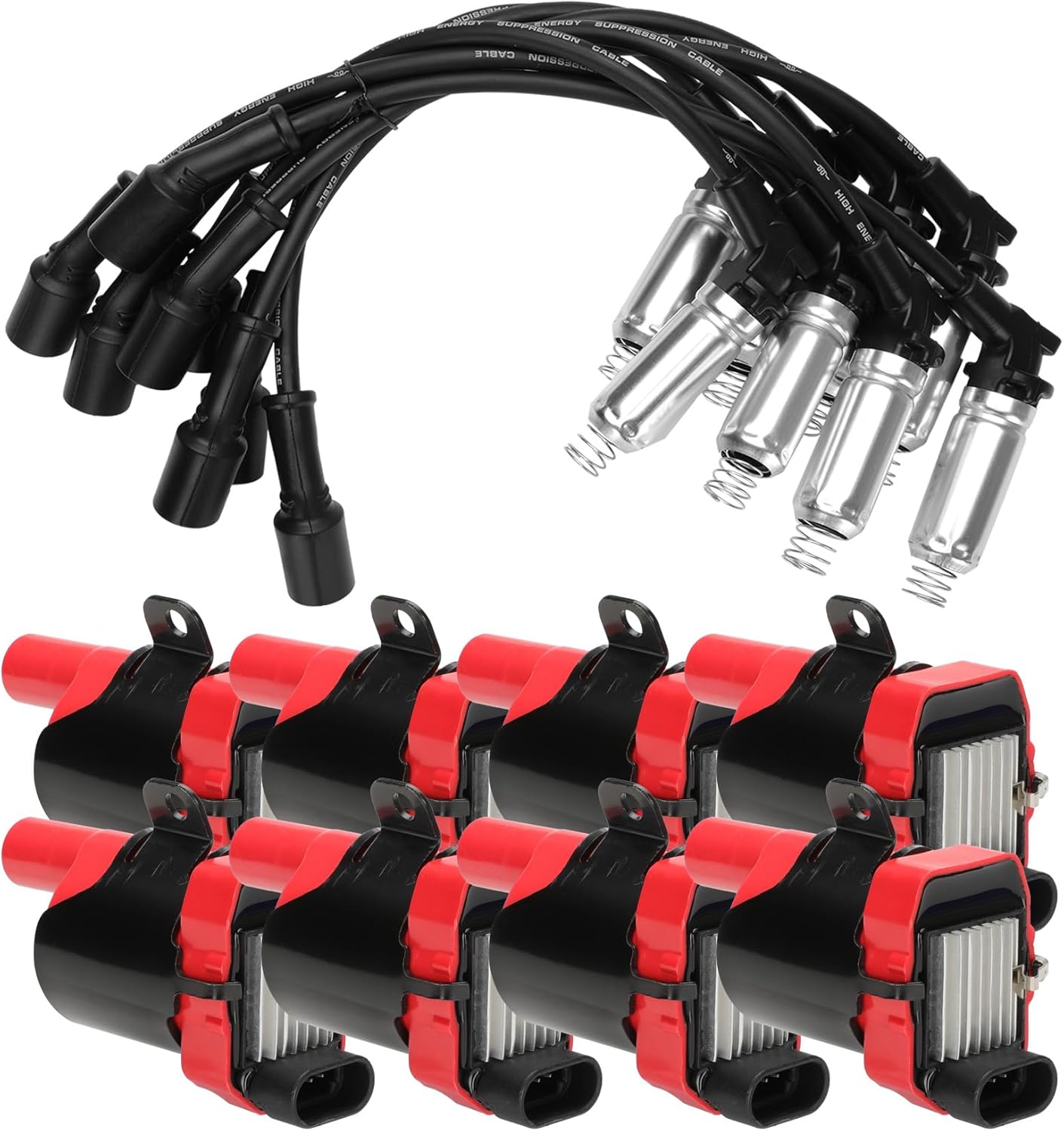 TALOOS 8 PCS D585 Ignition Coil Pack Set with Spark Plug