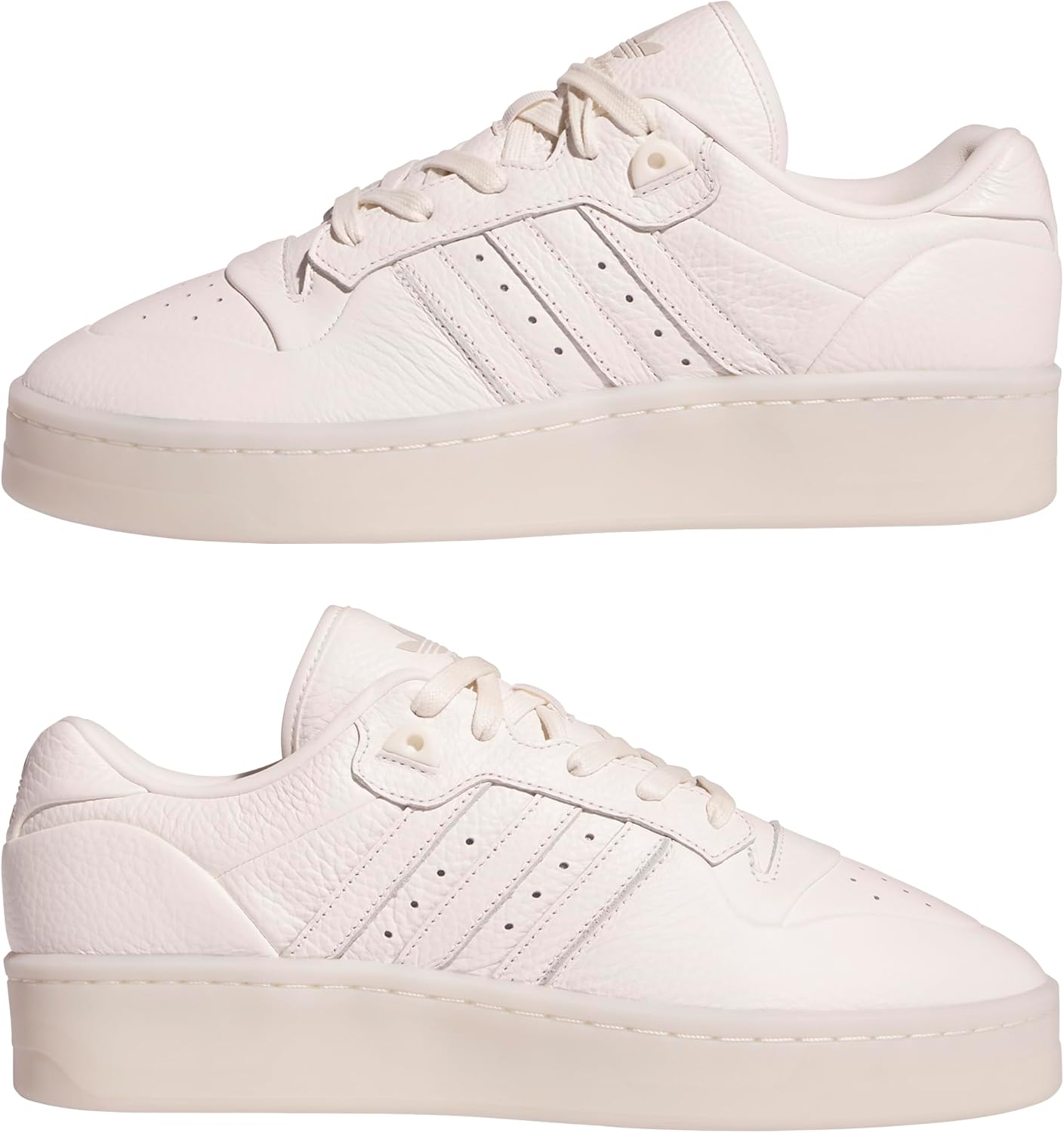 adidas Mens Rivalry Lux Low Lace Up Sneakers Shoes Casual - White