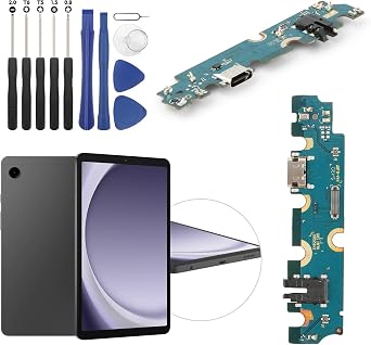RongZy USB Charging Port for Samsung Galaxy Tab A9 SM-X110 SM-X115 Dock Connector Charger Board Flex Cable Assembly Replacement for Samsung Galaxy Tab A9 with Tools
