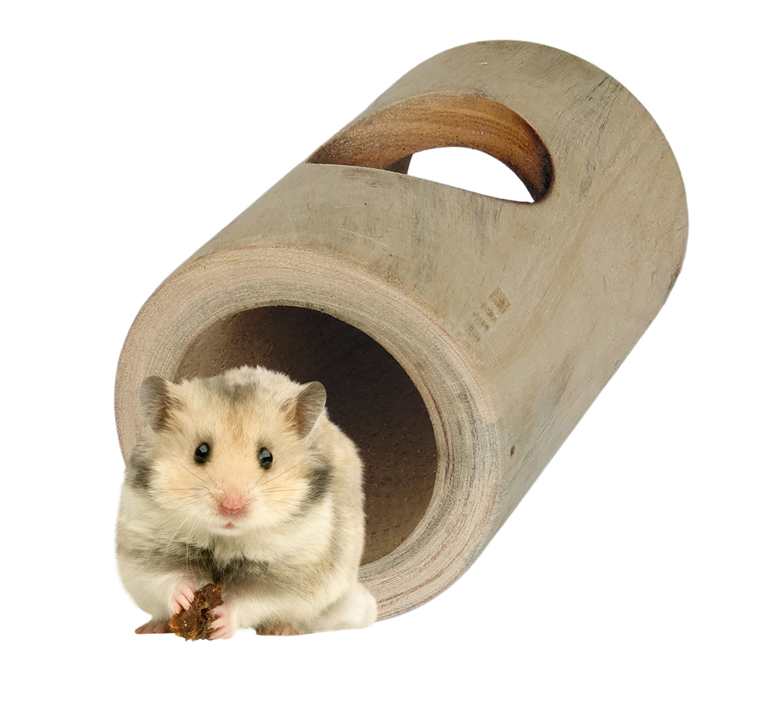 KSK Natural Bamboo Wood Hamsters Tunnel Exercise Tube Chew Toy Forest Hollow Bamboo Trunk Tunnel Tube Toy for Small Animals
