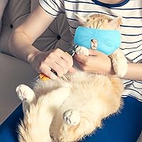 Vista 7 de 6 bozales de gato para aseo personal de malla transpirable, suave y suave, protector bucal de gato colorido para evitar mordeduras y masticar