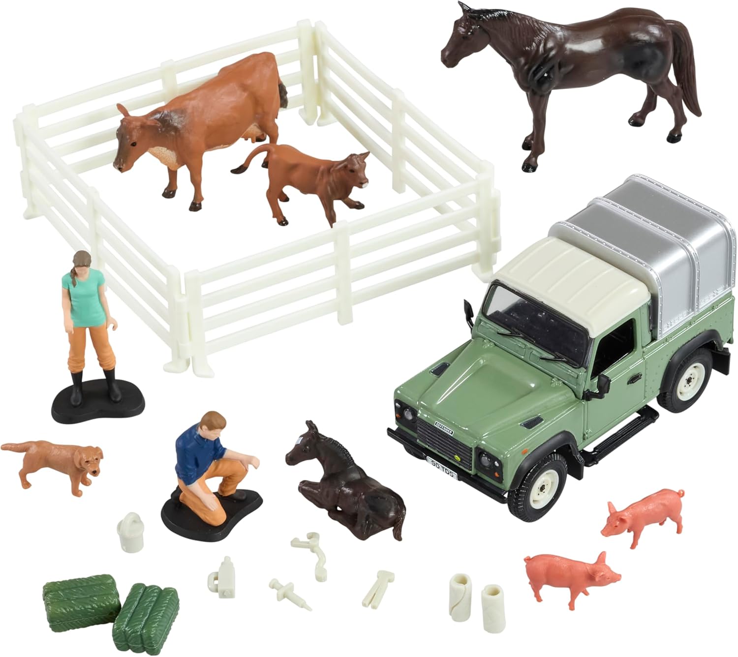 Britains Land Rover Veterinary 24 Piece Playset Including Land Rover 1:32 Scale - Suitable for Ages 3+