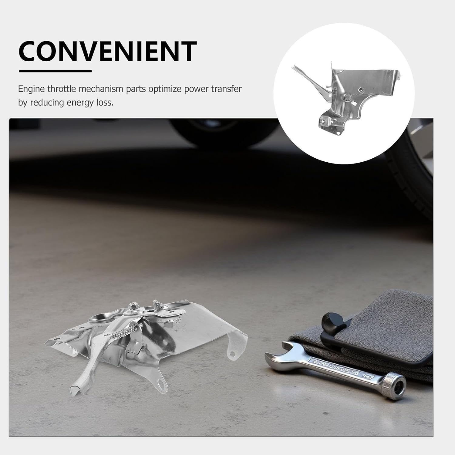 Throttle Control Arm Governor Assembly for Engines Speed Adjustment Kit with Linkage Rod and Spring Fit for Power Equipment Repair