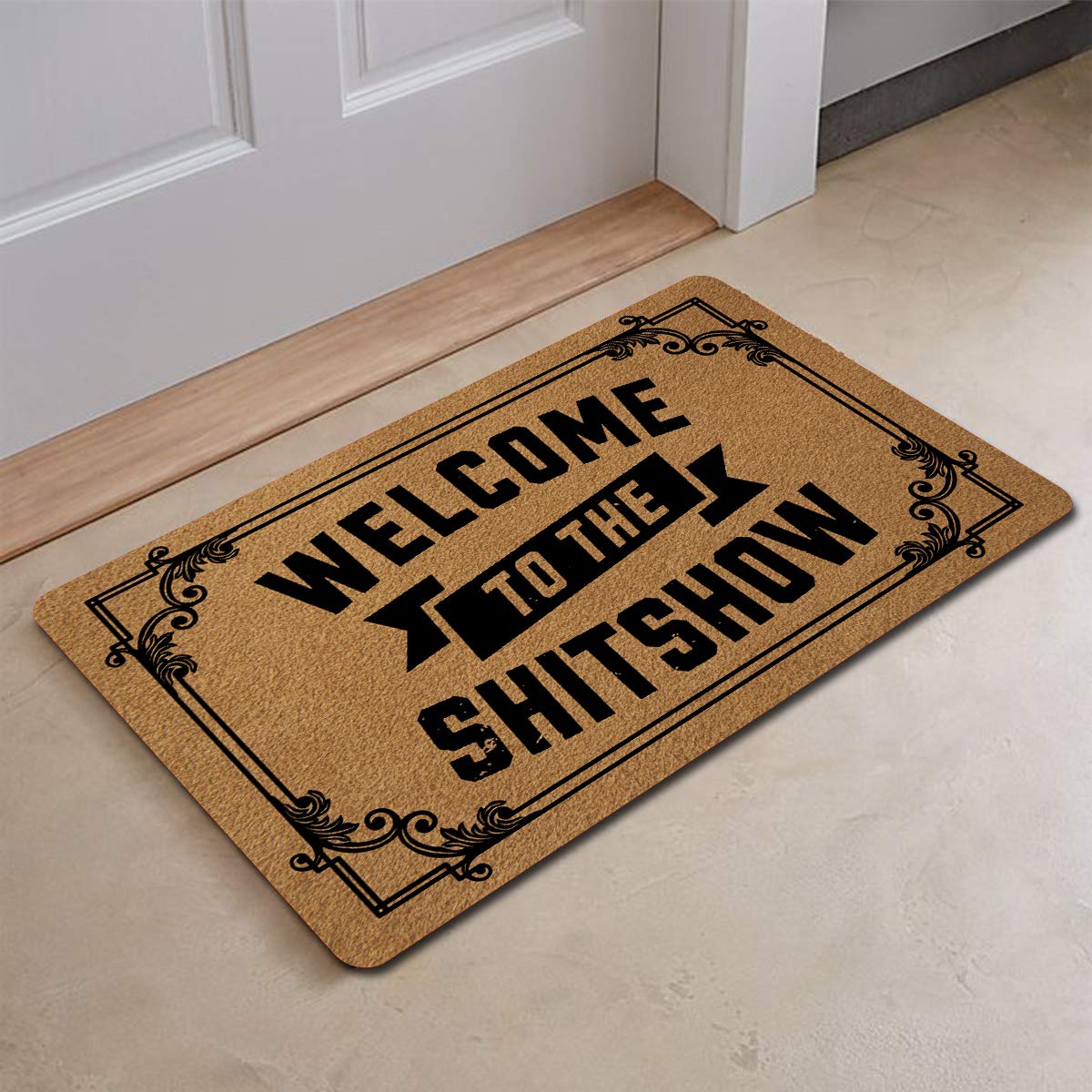 Custom Text Your Exclusive Doormat With Optional Patterns Welcome Home Front Porch