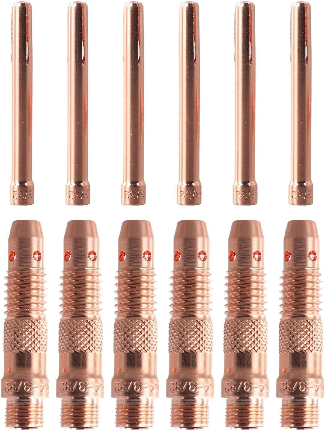 TIG Collet Bodies, 12 Pieces for WP 17 18 26 Welding Torch 10N24 10N32 Replacement Parts Gas Lens Consumables