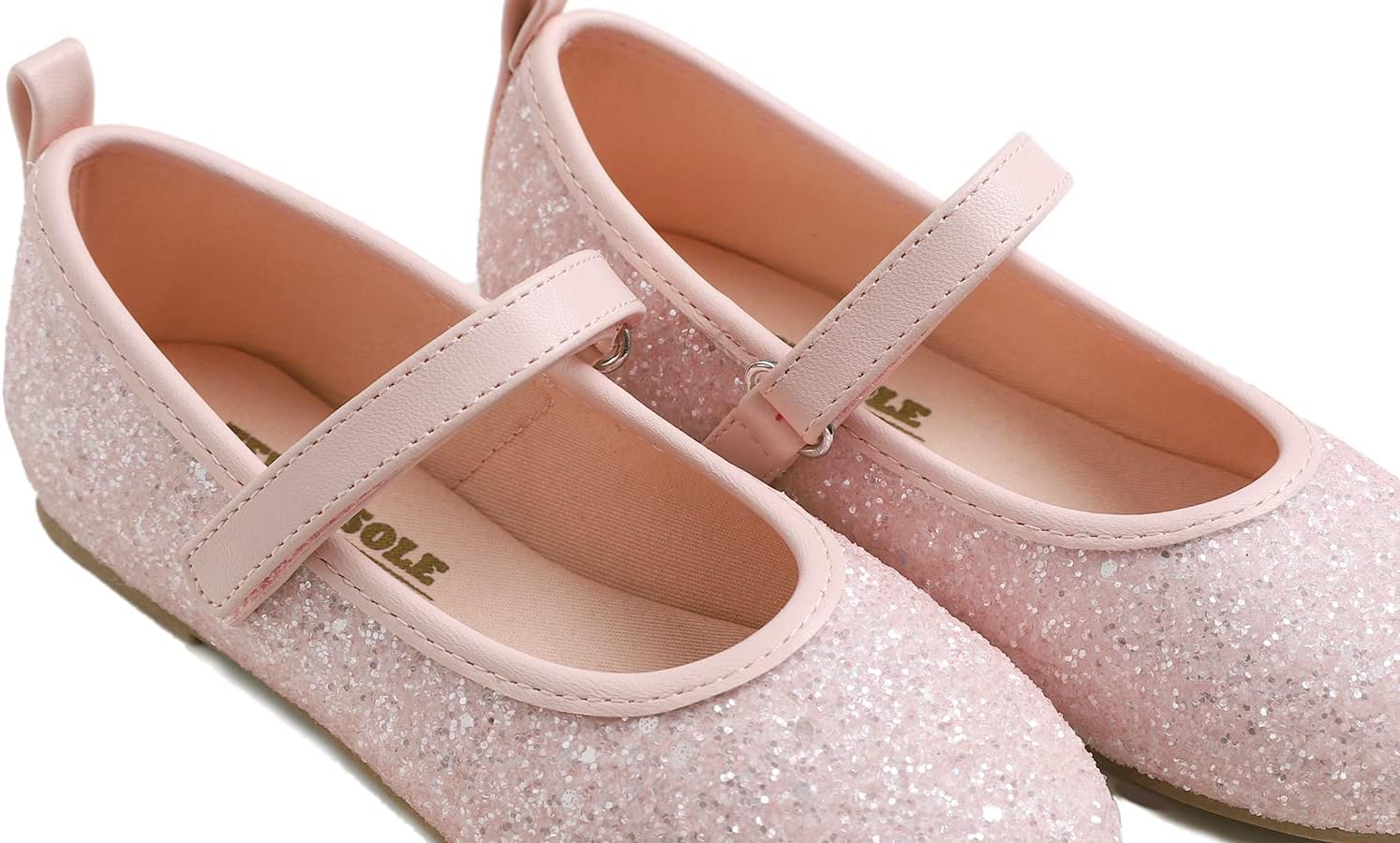 FEVERSOLE Girls Cute Dress Mary Jane Shoes Soft Party Holiday Ballet Flats - Image 3