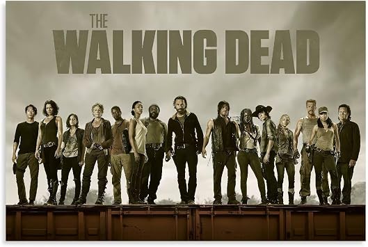 Poster TV 08x12inches Unframed Canvas Decoration For Home Garden Room Aesthetic Wall Art Zombie Theme