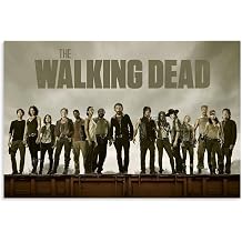 The Poster TV Walking Dead POSTER 12x18inches Unframed Canvas Decoration For Home Garden Room Aesthetic Wall Art Zombie Theme