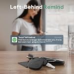 ATUVOS Air Étiquette de suivi 4 Pack, Smart Key Finder Bagage Tracker Compatible avec Apple Find My (iOS Seulement, Android non pris en charge), Bluetooth Item locator pour les sacs, Valises, Portefeuille, Batterie remplaçable.