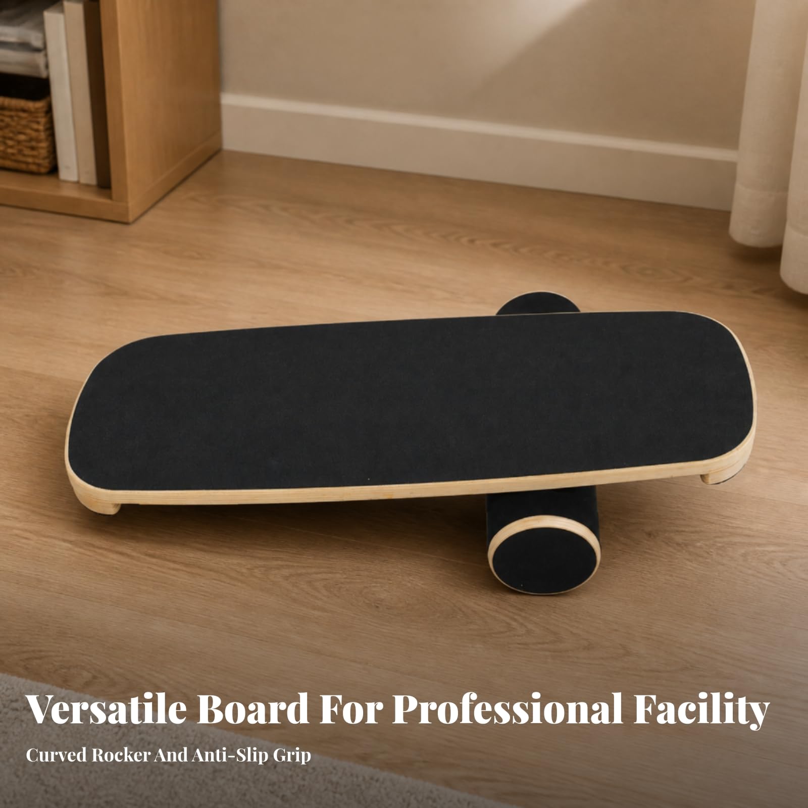 predolo Tabla Equilibrio con Rodillo Estable | perficie Negra Antislizan, Portátil, para Casa, Gimnasio