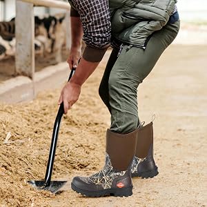 Amazon.com | Showave Men's Rubber Boots Waterproof Rain Boots Mud