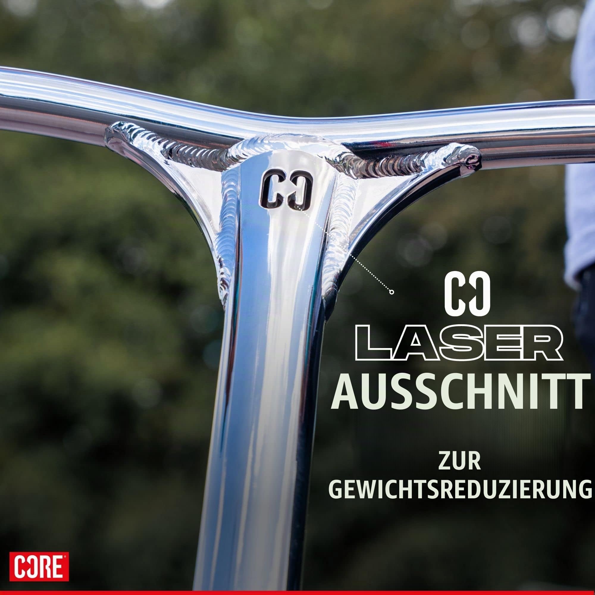 CORE SL2 Stunt-Scooter I Trick I Tret I Roller I Ersatz I Lenker I Aluminium I Alu I IHC I Bar I Durchmesser 35I Höhe 62cm I Sehr leicht (Chrome)