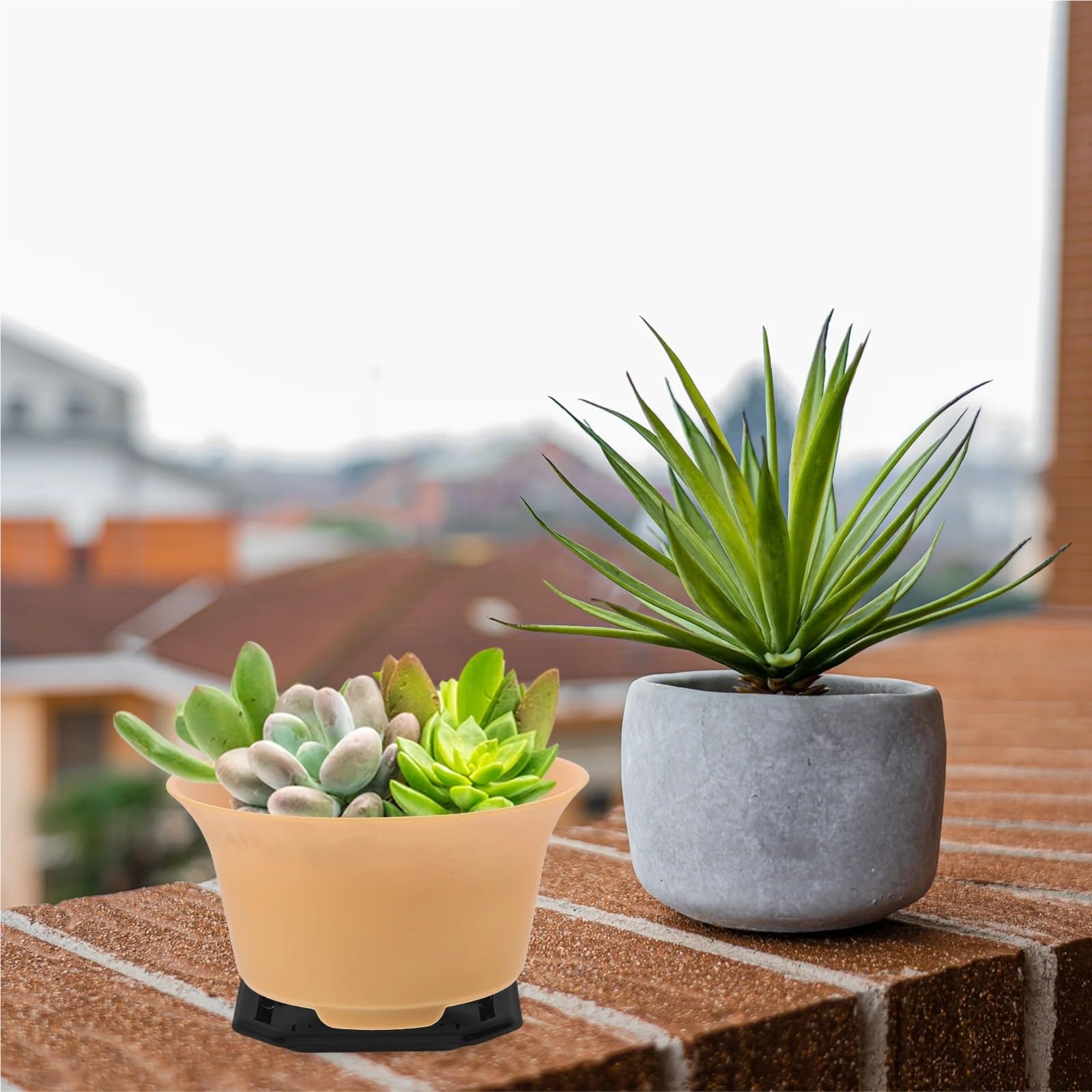 Kunststoff-Pflanzen-Untersetzer, quadratisch, strapazierfähig, Kunststoff, Sukkulententententöpfe, wasserdicht, Bonsai-Topf, Tropfen, für drinnen und draußen, Schwarz, 100 Stück