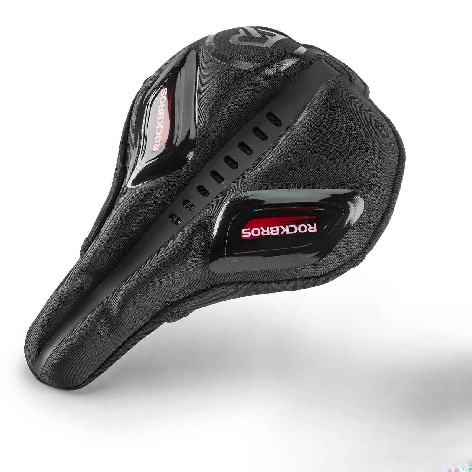 ROCKBROS Housse de siège de vélo rembourrée en gel pour homme et femme, confortable, coussin de siège de vélo réglable compatible avec Peloton, siège de vélo extérieur et intérieur (25,4 x 17,8 cm)