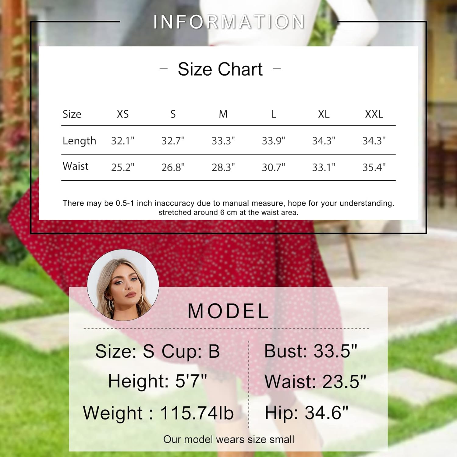 EXLURA Womens High Waist Polka Dot Pleated Maxi Long Skirt Floral Midi Swing Skirt Boho Beach Vacation Outfits with Pockets - Image 6