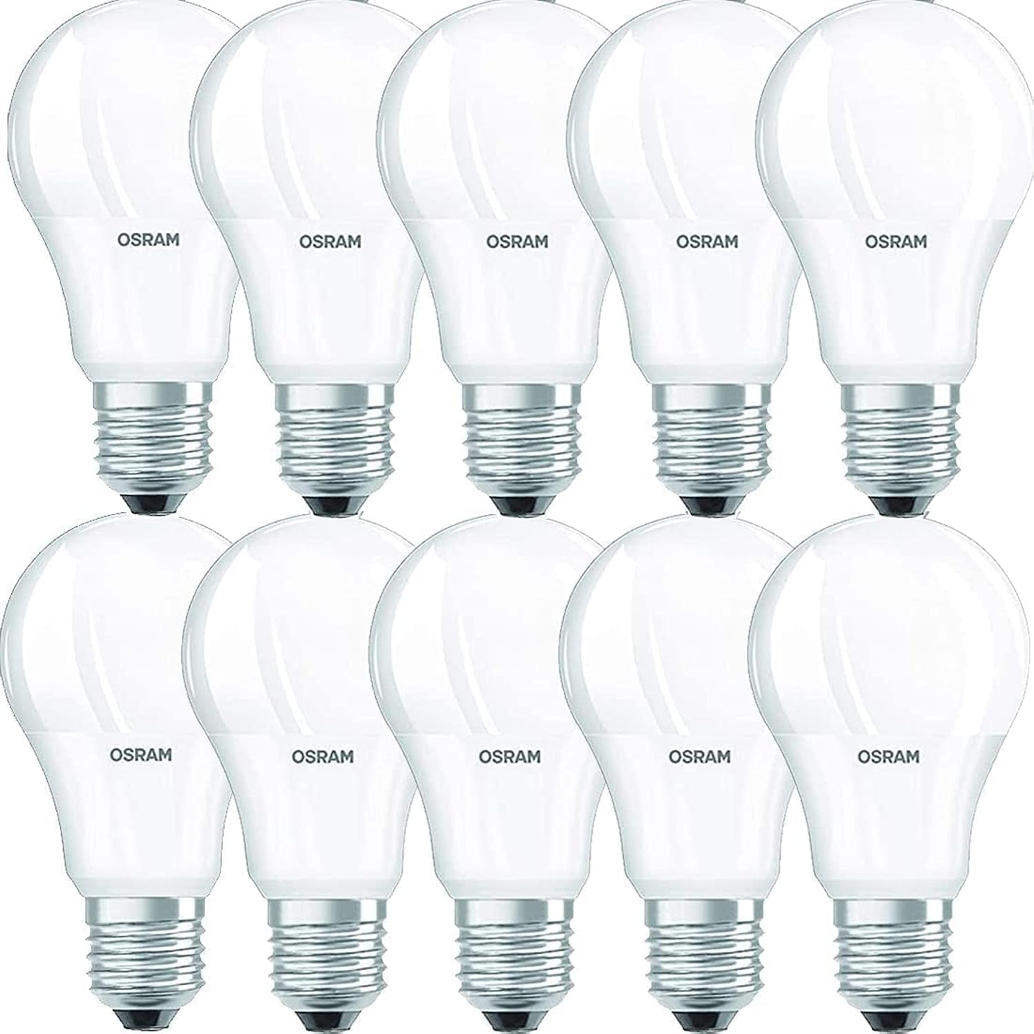 Osram LED Bulb Clas A 8 W 2700K Warm White E27 Base - Pack of 10