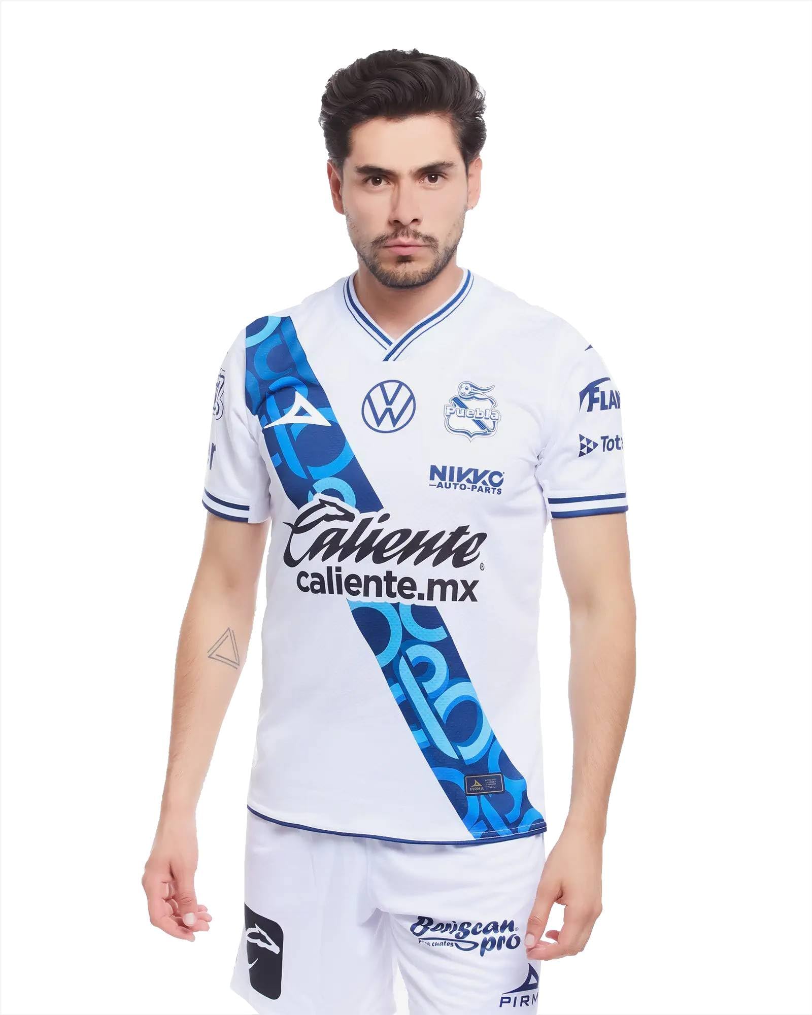 Pirma Men's Puebla Home Soccer Jersey 2024/2025 Season Officially Licensed (US, Alpha, Large, Regular, Regular, Home)