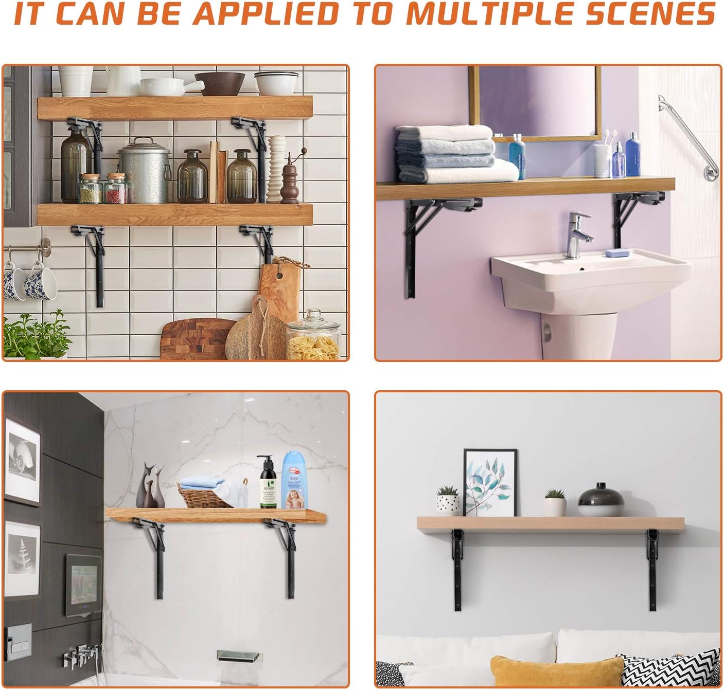 Lоwеѕt Prісе Stormann Folding Shelf Brackets, 24 Inch Heavy Duty Metal Collapsible Shelf Bracket , Wall Mounted DIY Brackets for Workbench Table Bеѕt Prоmо Stormann Folding Shelf Brackets, 24 Inch Heavy Duty Metal Collapsible Shelf Bracket , Wall Mounted DIY Brackets for Workbench Table