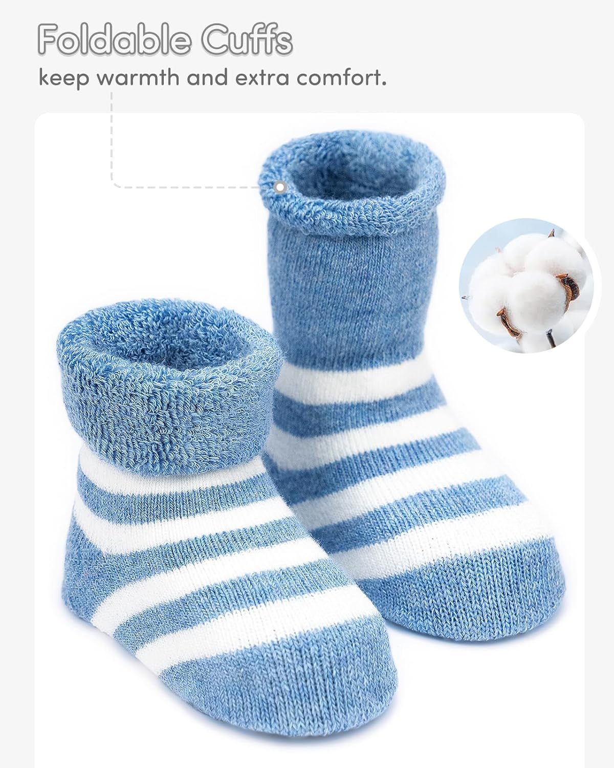 Lot De 5 Chaussettes Hiver Garçon Chaudes Coton Éponge Épaisses - Modèles Amusants 1 à 6 Ans