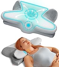VAYDEER Memory Foam Pillow, Height Adjustable, Ergonomic Neck Pillow, Orthopedic Pillow, Soft Side Sleeper Pillow for Hips, Back and Belly