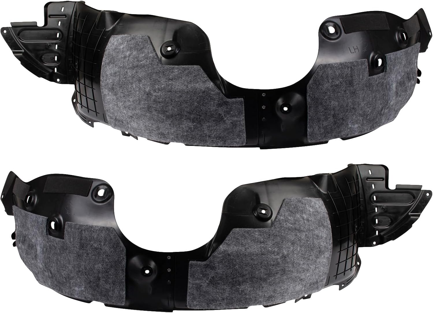 TRQ Front Inner Fender Liner Set Compatible with 2017-2018 Hyundai Santa Fe 2019 Santa Fe XL HY1248165 HY1249165