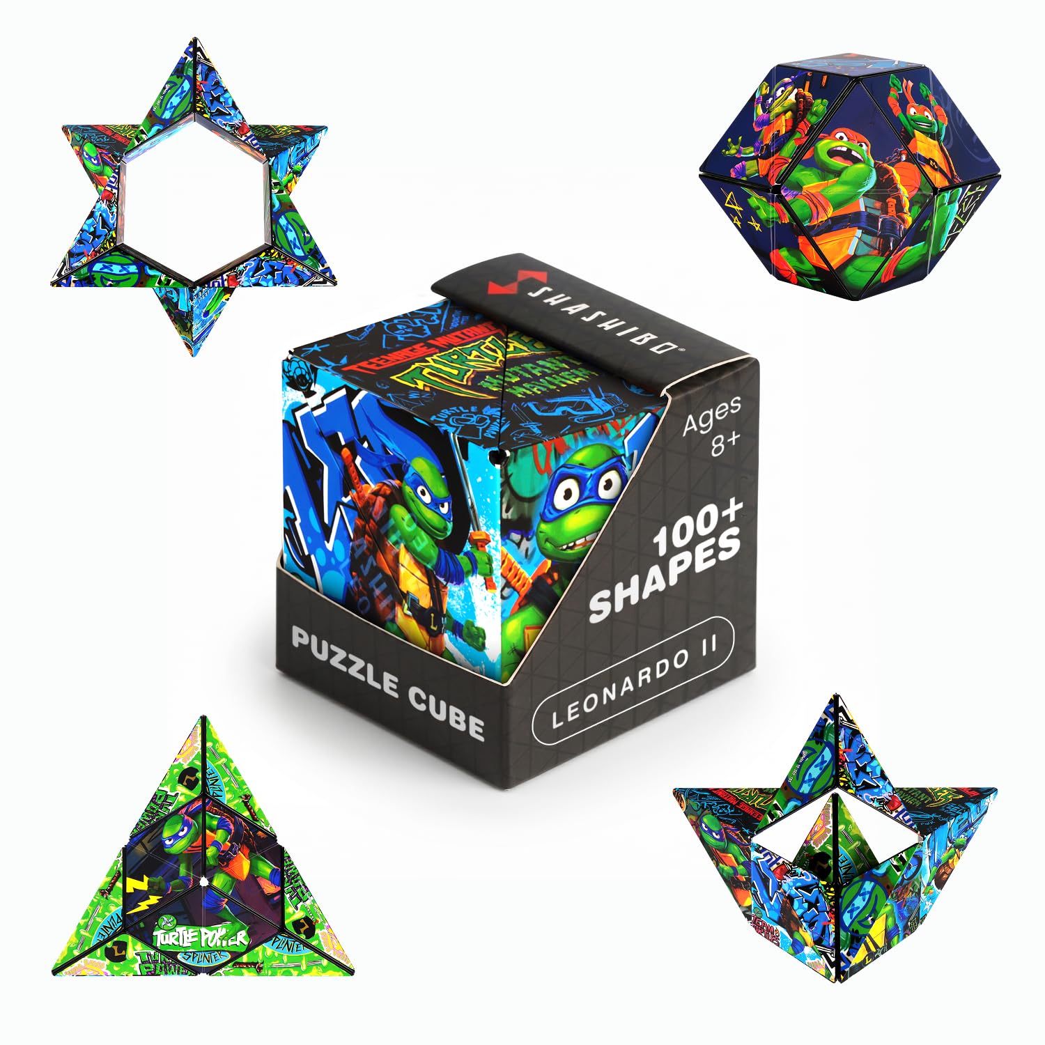 Shashibo Teenage Mutant Ninja Turtles Magnetic Puzzle Cube, Fidget Toy