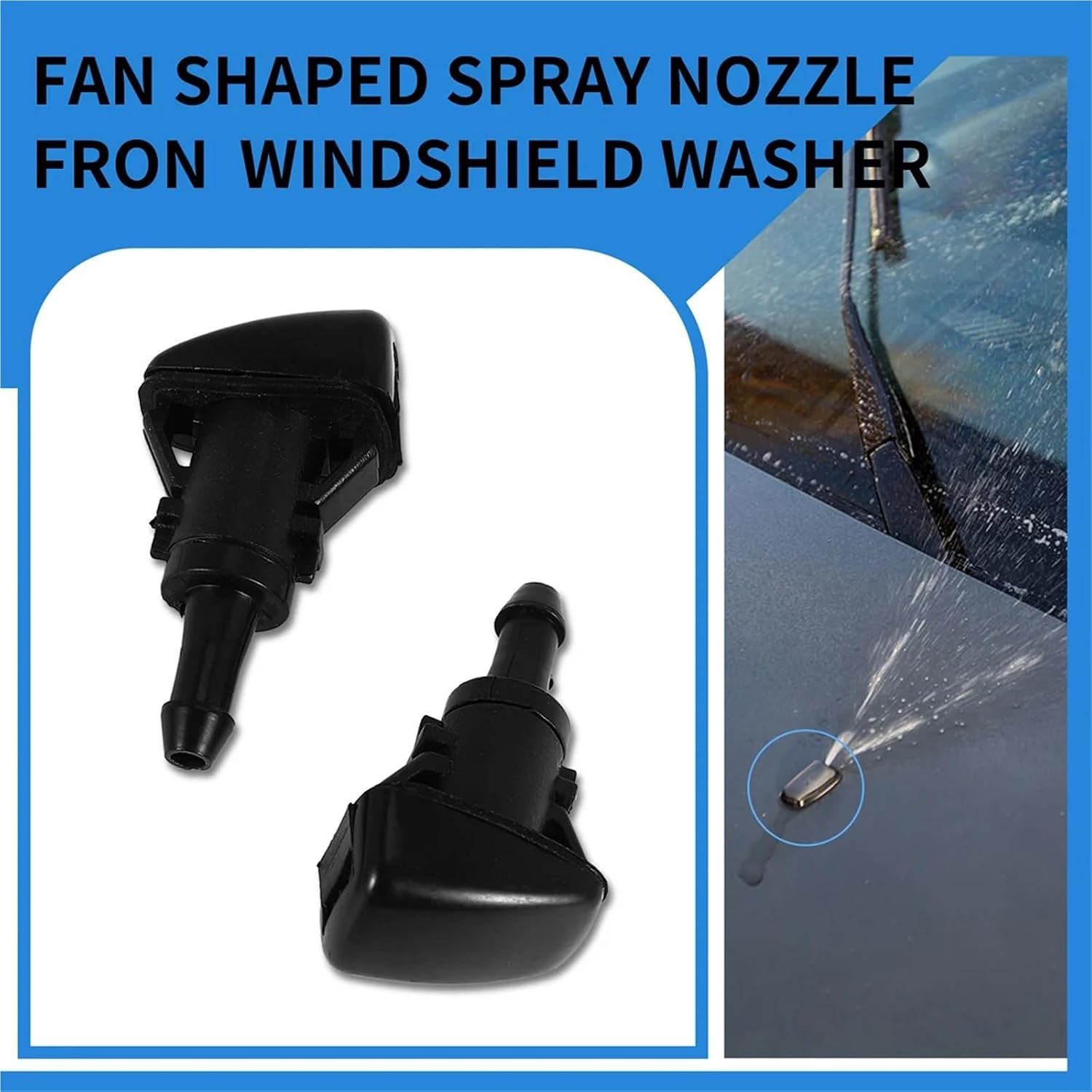 4 Pack Front Windshield Washer Nozzles Wiper Spray Kit Replacement Compatible with Chrysler Dodge Ram 5116079AA,4805742AB,5303833AA