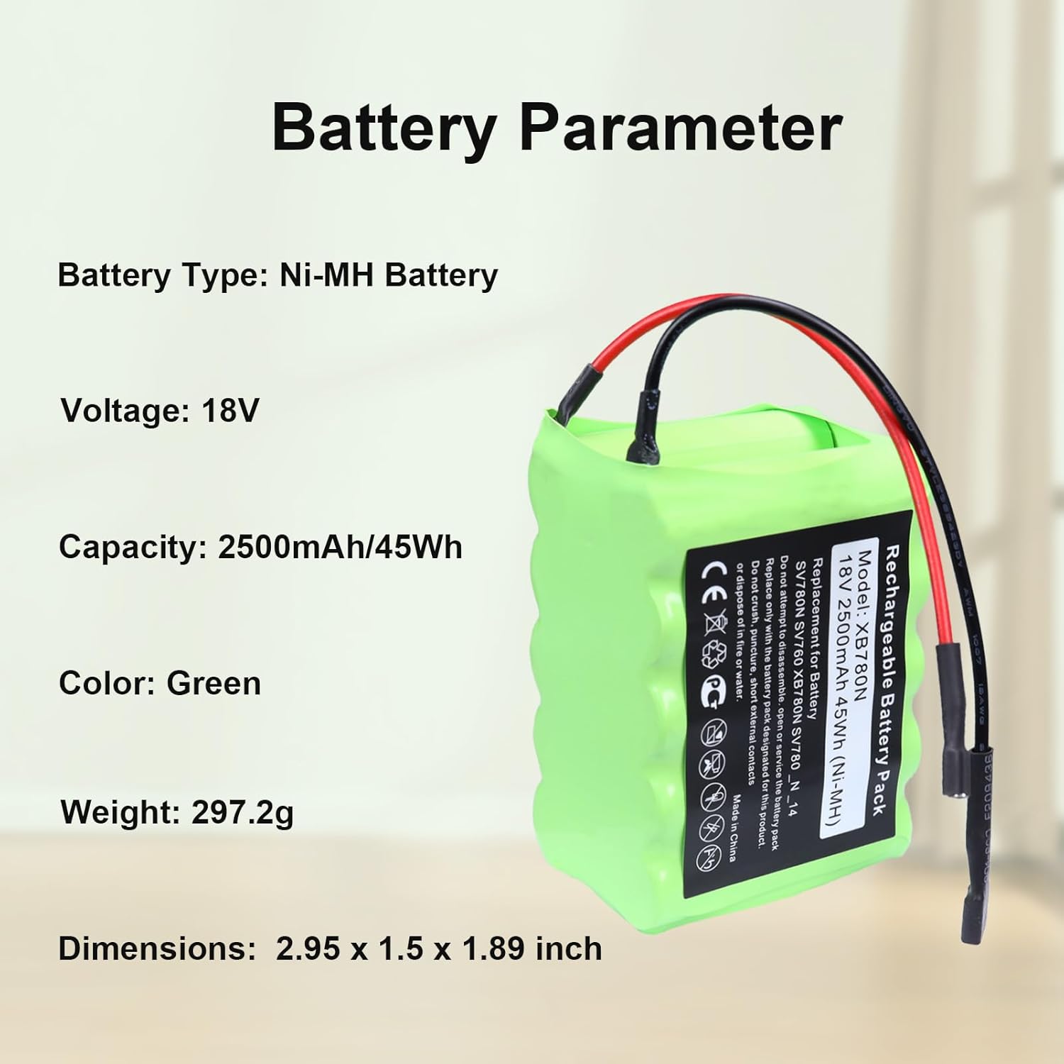 for Shark XB780N Replacement Battery - SV780 Battery Pack Replacement - XB780N, SV780, SV760, SV780N, SV780_N, SV780_N_14 Series Cordless Handheld Vacuum Battery 18V