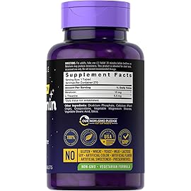 Carlyle Melatonin 10mg | 270 Tablets | with L-Theanine | Vegetarian, Non-GMO, Gluten Free Supplement